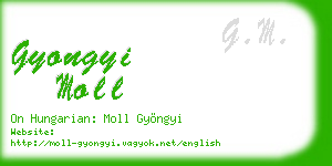gyongyi moll business card